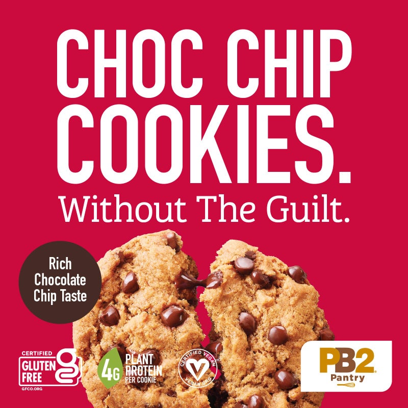 PB2 Pantry Chocolate Chip Cookie Mix - 16 oz Jar | Certified Vegan, Gluten Free, Non-GMO, 4g Plant Protein Per Cookie - Image 2